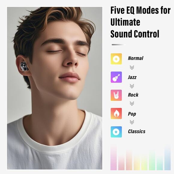 Sleep Earbuds Bluetooth 5.4 in Ear Smart Touch Screen Ear Buds, 48H - Picture 6 of 8